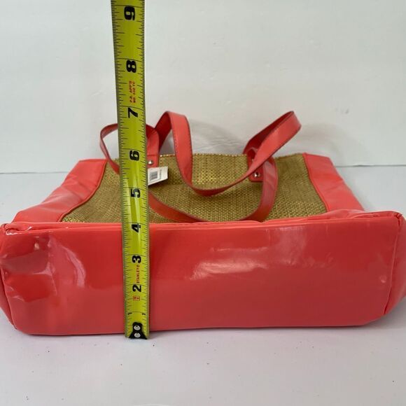 New! Coral Straw| Tote Bag| Inside Pocket| Lightweight - Picture 6 of 12